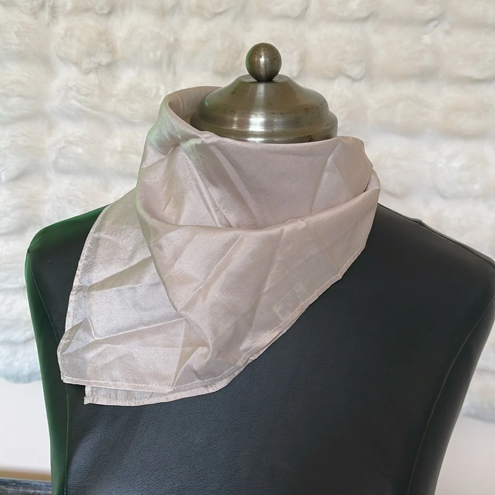 Royal silk 100% tan silk scarf of handkerchief NWOT just the label never used